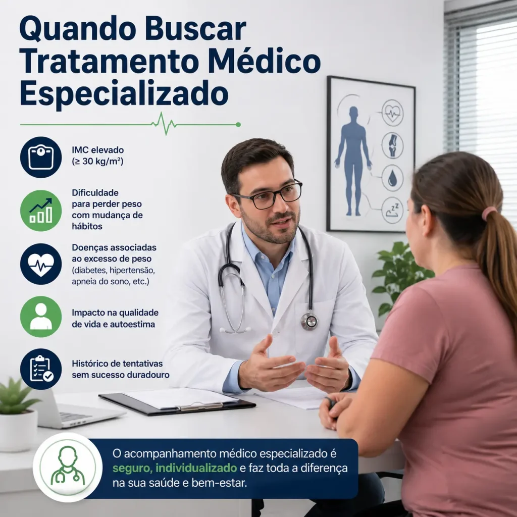 Endocrinologista em Campinas orientando paciente sobre tratamento médico especializado para obesidade e saúde metabólica.