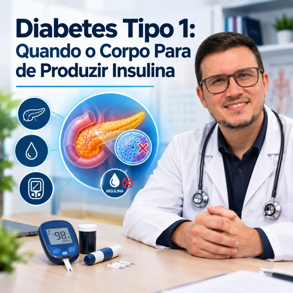 Diabetes tipo 1 quando o corpo para de produzir insulina